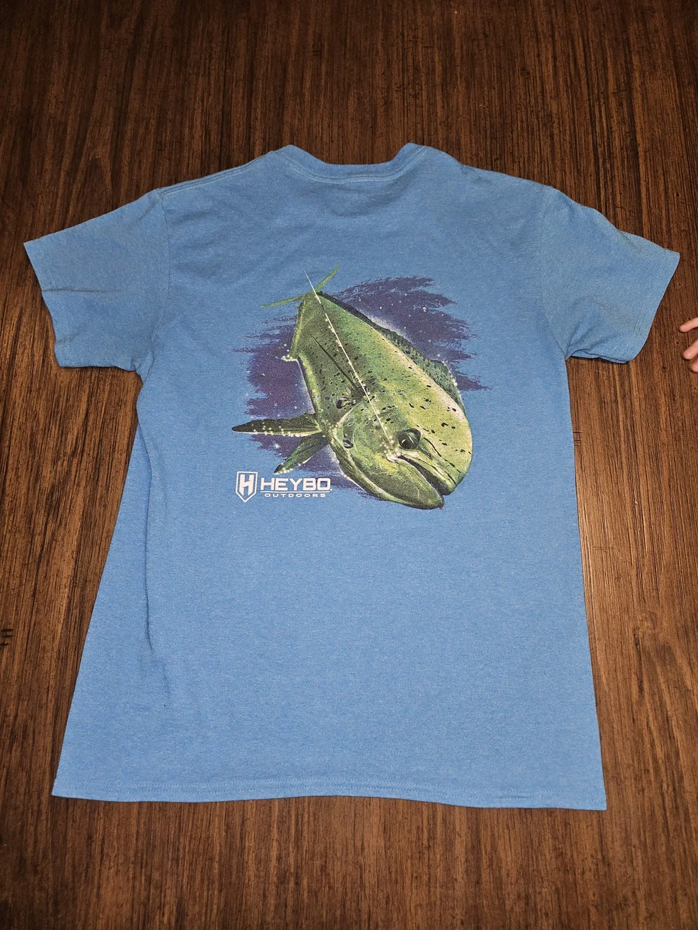Heybo Blue Short Sleeve Tee with Mahi Graphic